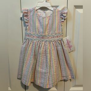 2t multi-colored pastel dress, nwt never worn